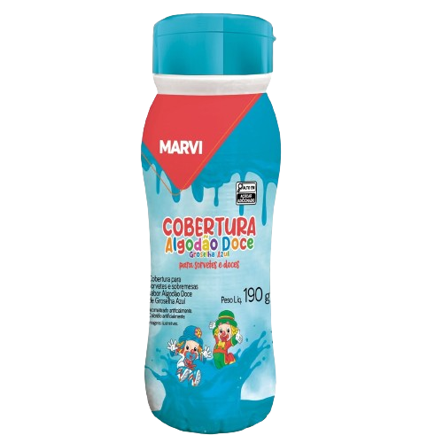 imagem de Cobertura para Sorvete Sabor Algodão Doce Patati Patata Marvi 190g