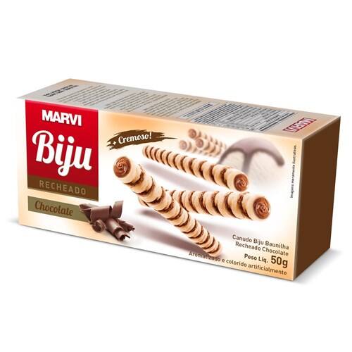 imagem de Canudo Biju Marvi Chocolate Embalagem 50g